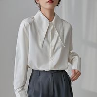 Women's Blouse Long Sleeve Blouses Button Casual Simple Style Simple Solid Color main image 5