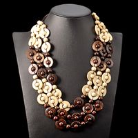 Ethnic Style Color Block Wood Patchwork Women's Necklace sku image 9