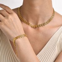 Fashion Geometric Copper Gold Plated Necklace sku image 5