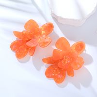 1 Pair Ig Style Elegant Flower Carving Arylic Drop Earrings sku image 3
