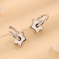 1 Pair Casual Elegant Simple Style Star Polishing Plating Titanium Steel 18k Gold Plated Earrings sku image 2