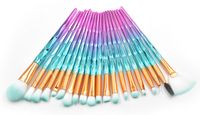 Simple Style Rose Gold Artificial Fiber Plastic Handgrip Aluminum Tube Makeup Brushes 1 Set sku image 1