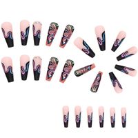 French Style Shiny Marble Flower Butterfly Abs Wear Manicure 1 Set main image 3