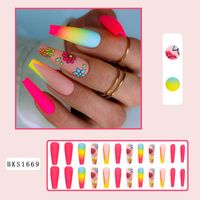 French Style Shiny Marble Flower Butterfly Abs Wear Manicure 1 Set sku image 1
