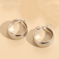 1 Pair Elegant Classic Style Solid Color Asymmetrical 304 Stainless Steel Earrings sku image 1
