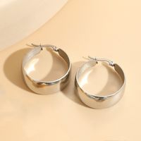 1 Pair Elegant Classic Style Solid Color Asymmetrical 304 Stainless Steel Earrings sku image 2