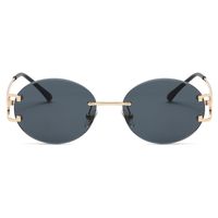 Modern Style Streetwear Round Pc Round Frame Frameless Women's Sunglasses main image 4