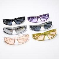Hip-hop Streetwear Geometric Pc Cat Eye Full Frame Sports Sunglasses main image 1