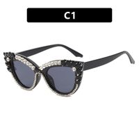 Streetwear Geometric Ac Butterfly Frame Diamond Full Frame Women's Sunglasses sku image 2