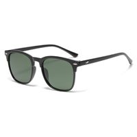 Simple Style Solid Color Tac Square Full Frame Men's Sunglasses sku image 3