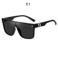 Retro Streetwear Geometric Tac Square Full Frame Men's Sunglasses sku image 1