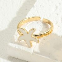 Elegant Luxurious Flower Copper Plating Inlay Zircon 14k Gold Plated Open Rings sku image 1