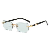 Elegant Dame Geometrisch Ac Quadrat Rahmenlos Sonnenbrille Der Frauen sku image 4