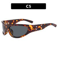 Exaggerated Punk Streetwear Geometric Ac Special-shaped Mirror Full Frame Sports Sunglasses sku image 5