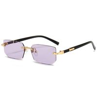 Elegant Lady Geometric Ac Square Frameless Women's Sunglasses sku image 8