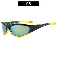 Y2k Solid Color Pc Oval Frame Full Frame Sports Sunglasses sku image 8