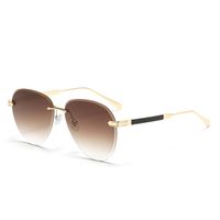 Retro Solid Color Ac Toad Glasses Frameless Women's Sunglasses main image 5