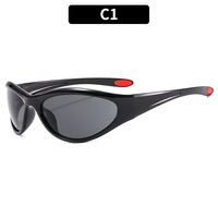 Y2k Solid Color Pc Oval Frame Full Frame Sports Sunglasses sku image 1
