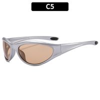Y2k Solid Color Pc Oval Frame Full Frame Sports Sunglasses sku image 5