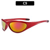 Y2k Solid Color Pc Oval Frame Full Frame Sports Sunglasses sku image 9