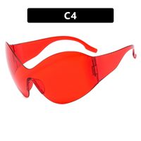 Y2k Streetwear Solid Color Pc Special-shaped Mirror Frameless Women's Sunglasses sku image 4