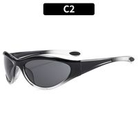Y2k Solid Color Pc Oval Frame Full Frame Sports Sunglasses sku image 2