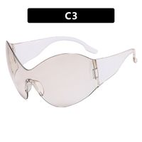 Y2k Streetwear Solid Color Pc Special-shaped Mirror Frameless Women's Sunglasses sku image 3