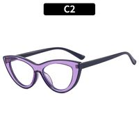 Simple Style Solid Color Ac Cat Eye Full Frame Optical Glasses sku image 2