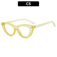 Simple Style Solid Color Ac Cat Eye Full Frame Optical Glasses sku image 6