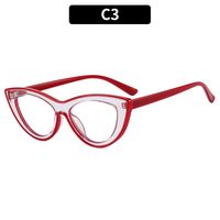 Simple Style Solid Color Ac Cat Eye Full Frame Optical Glasses sku image 3