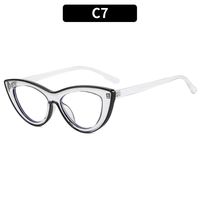 Simple Style Solid Color Ac Cat Eye Full Frame Optical Glasses sku image 7