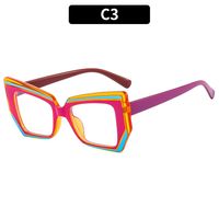 Simple Style Artistic Solid Color Ac Square Full Frame Optical Glasses sku image 3