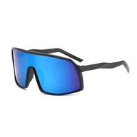 Punk Streetwear Solid Color Pc Special-shaped Mirror Full Frame Sports Sunglasses main image 2