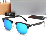 Simple Style Solid Color Glass Oval Frame Full Frame Men's Sunglasses sku image 4