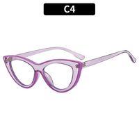 Simple Style Solid Color Ac Cat Eye Full Frame Optical Glasses sku image 4