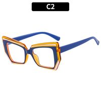 Simple Style Artistic Solid Color Ac Square Full Frame Optical Glasses sku image 2