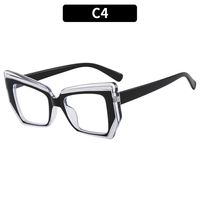 Simple Style Artistic Solid Color Ac Square Full Frame Optical Glasses sku image 4