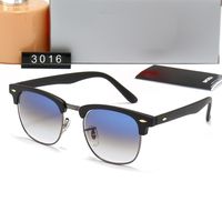 Simple Style Solid Color Glass Oval Frame Full Frame Men's Sunglasses sku image 5