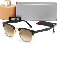 Simple Style Solid Color Glass Oval Frame Full Frame Men's Sunglasses sku image 3