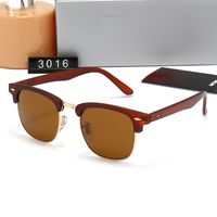 Simple Style Solid Color Glass Oval Frame Full Frame Men's Sunglasses sku image 7