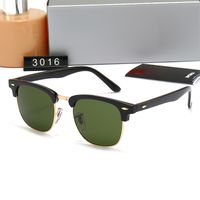 Simple Style Solid Color Glass Oval Frame Full Frame Men's Sunglasses sku image 6