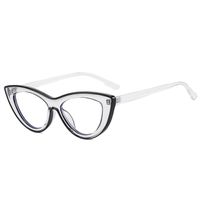 Simple Style Solid Color Ac Cat Eye Full Frame Optical Glasses main image 2