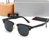 Simple Style Solid Color Glass Oval Frame Full Frame Men's Sunglasses sku image 1