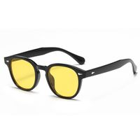 Retro Solid Color Ac Oval Frame Full Frame Women's Sunglasses sku image 2
