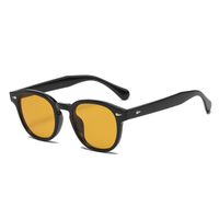 Retro Solid Color Ac Oval Frame Full Frame Women's Sunglasses sku image 5