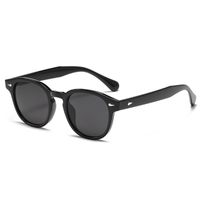 Retro Solid Color Ac Oval Frame Full Frame Women's Sunglasses sku image 1