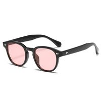 Retro Solid Color Ac Oval Frame Full Frame Women's Sunglasses sku image 4