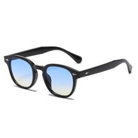 Retro Solid Color Ac Oval Frame Full Frame Women's Sunglasses sku image 6