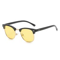 Simple Style Solid Color Tac Square Half Frame Women's Sunglasses sku image 24