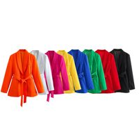 Women's Long Sleeve Blazers Classic Style Solid Color main image 3